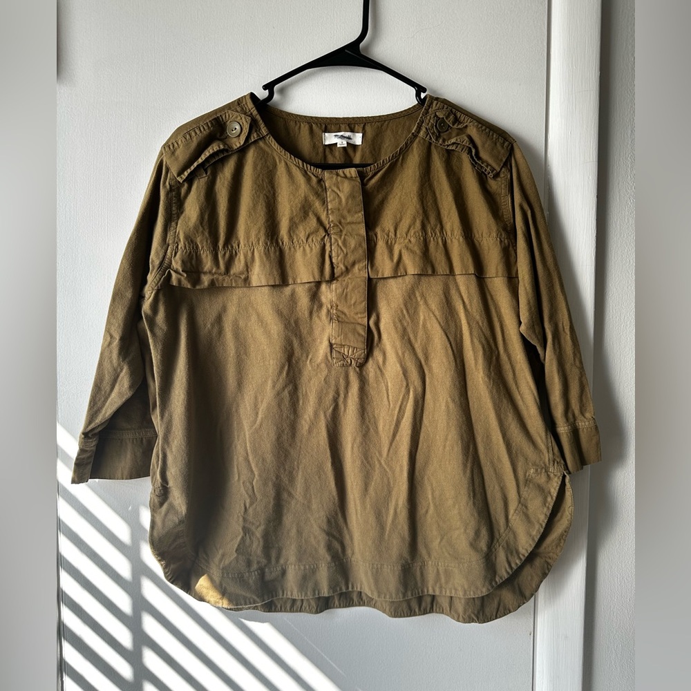 Madewell Military Epaulet Popover Tee - Small
